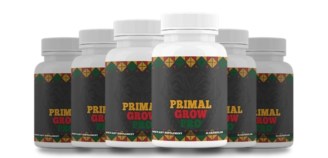 A six-bottle Primal Grow Pro render supplied in the seller&rsquo;s asset pack